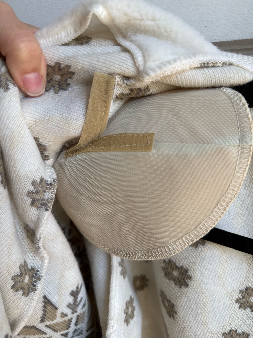 Duffel Outdoor Vintage Cream & Taupe Fleece Button-Front Jacket - Picture 8 of 8